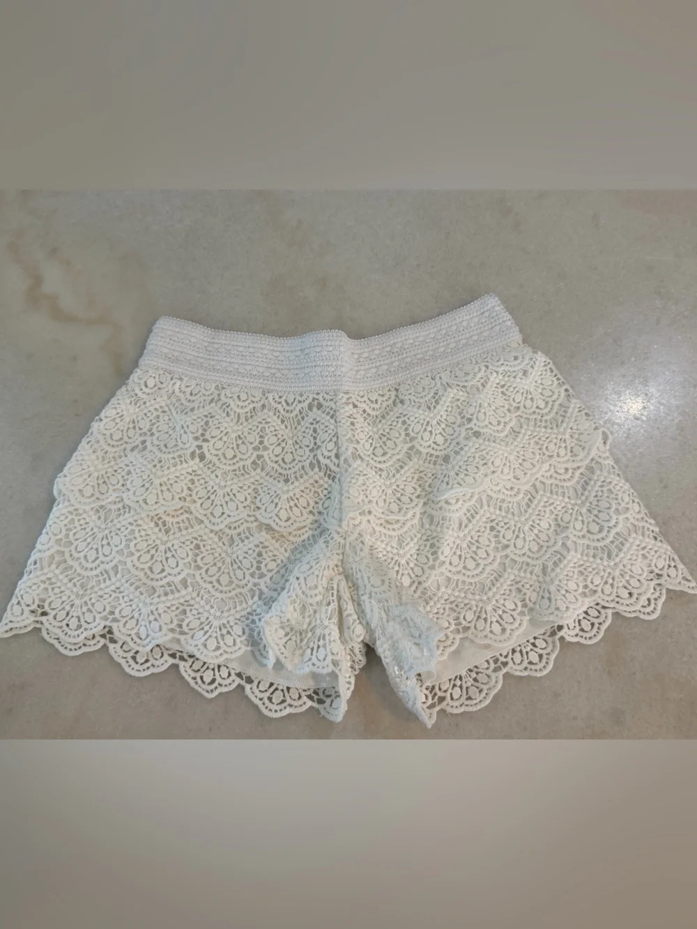 Crochet Lace Shorts Girls Size 10